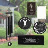 Personalized memorial wind chime with custom name engraving
